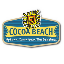 City of Cocoa Beach Logo- blue with sun logo